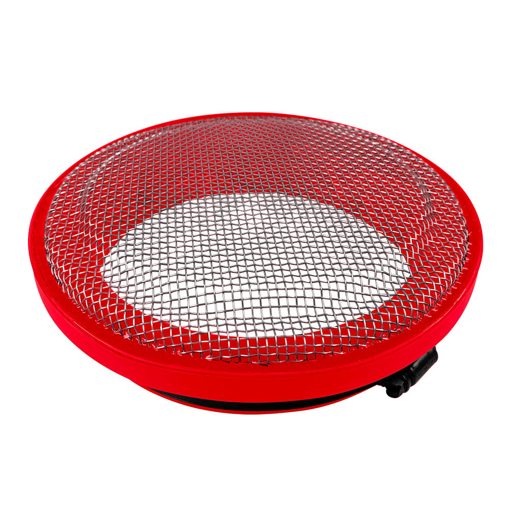 Turbo Screen 5.0 Inch Red Stainless Steel Mesh W/Stainless Steel Clamp