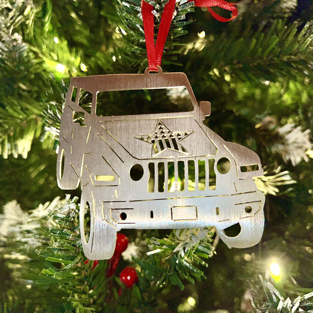 Jeep Christmas Tree Ornament