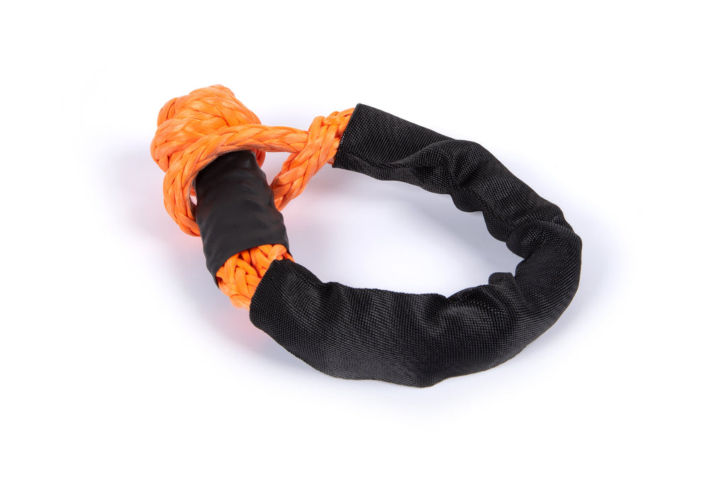 Soft Shackle - 1/2" x 22" Synthetic w/o Shackle Pulley - Orange w/ Black Sleeve