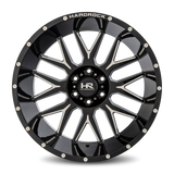 Aluminum Wheels Affliction XPosed 22x12 6x135 -44 87.1 Gloss Black Milled Hardrock Offroad