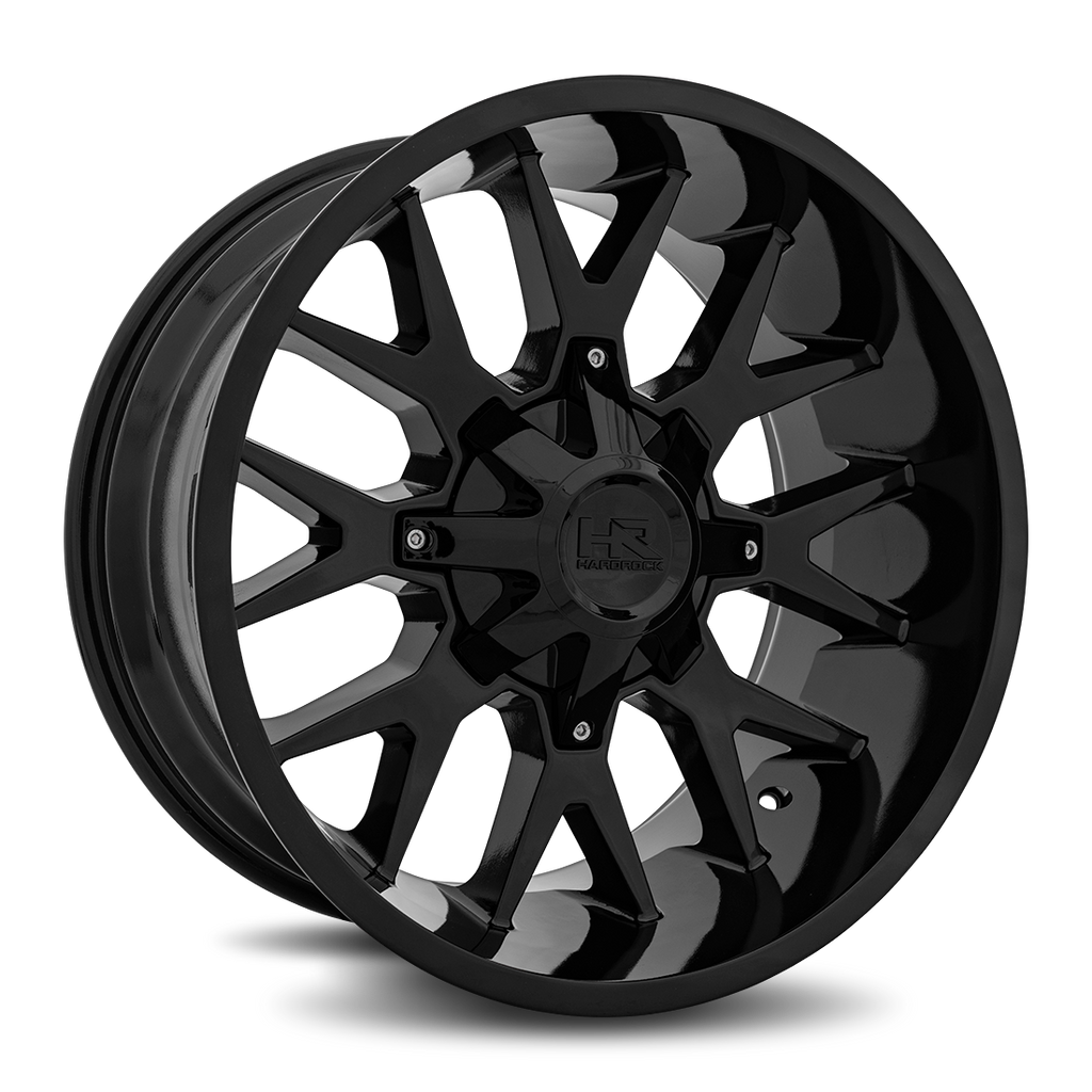 Aluminum Wheels Affliction 20x9 8x170 0 125.2 Gloss Black Hardrock Offroad