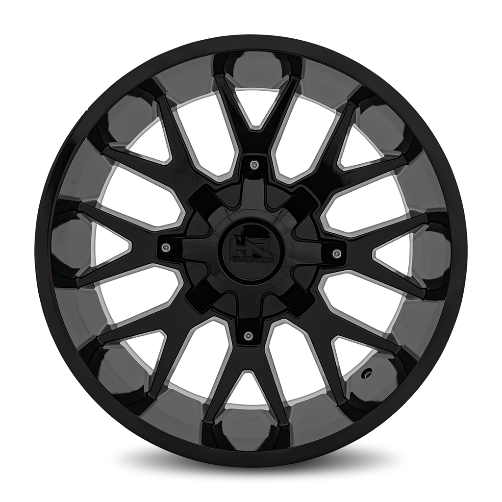 Aluminum Wheels Affliction 20x9 8x165 0 125.2 Gloss Black Hardrock Offroad
