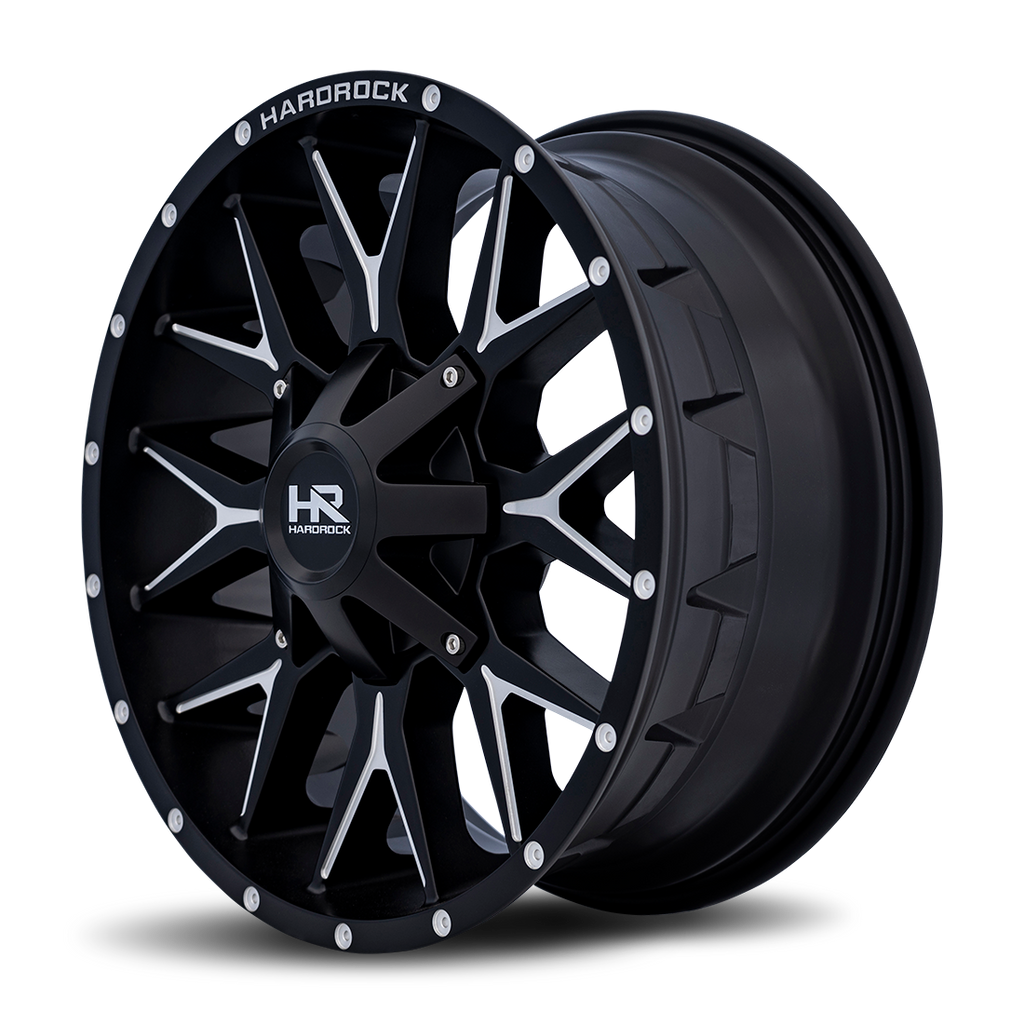 Aluminum Wheels Affliction 20x9 5x150/139.7 18 110.3 Satin Black Milled Hardrock Offroad