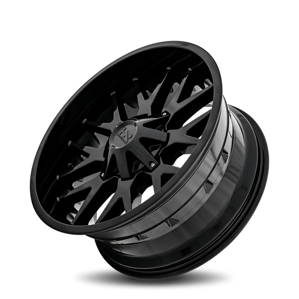 Aluminum Wheels Affliction 22x10 8x180 -19 124.3 Gloss Black Hardrock Offroad