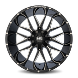 Aluminum Wheels Affliction 24x14 8x170 -76 125.2 Gloss Black Milled Hardrock Offroad