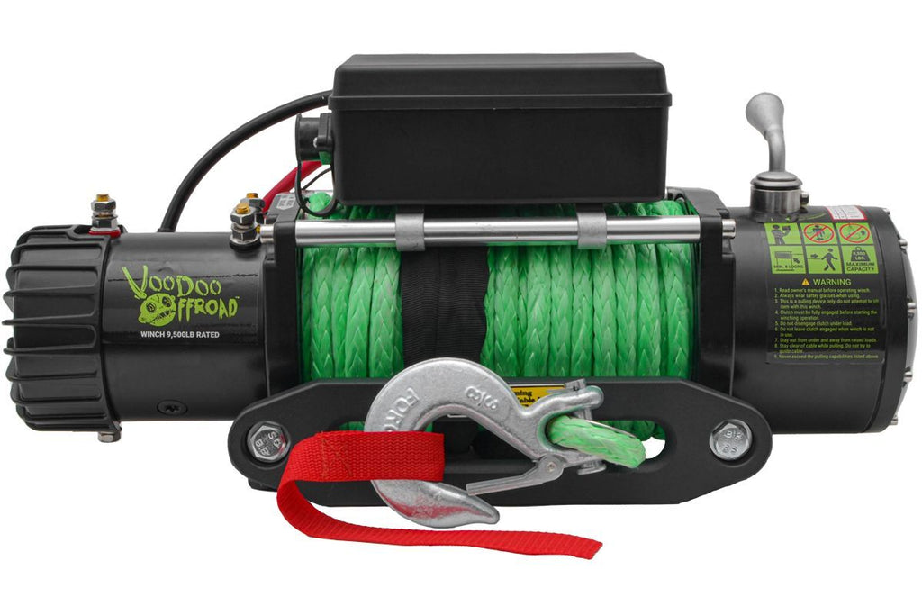 Summoner 9500lb Winch w  85 Foot Synthetic Rope VooDoo Offroad
