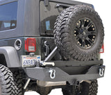 Jeep JK Rear Bumper W/Tire Carrier 07-18 Wrangler JK Aluminum Handle Black
