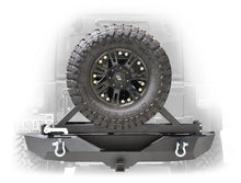 Load image into Gallery viewer, Jeep JK Rear Bumper W/Tire Carrier Tapered Bearing 07-18 Wrangler JK Black