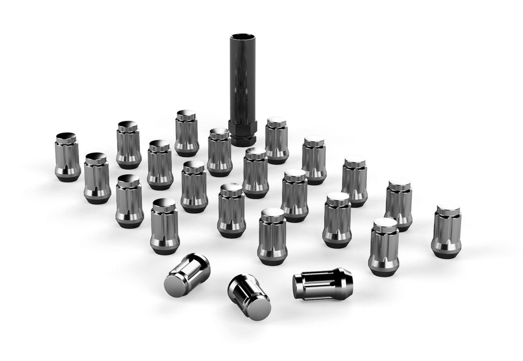 Jeep JK/TJ Spline Drive Lug Nut Kit 1/2 Inchx20 Chrome 23 pcs