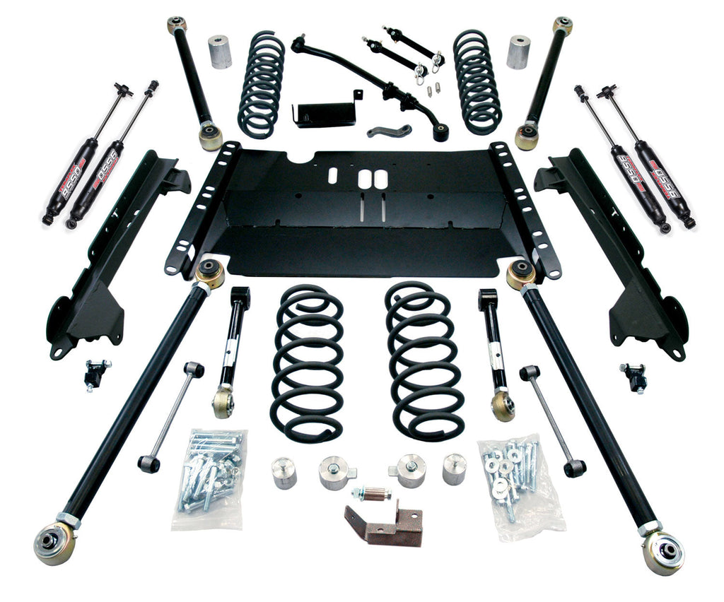 Jeep TJ TJ 4 Inch Enduro LCG Long Flexarm Suspension System w/ 9550 Shocks