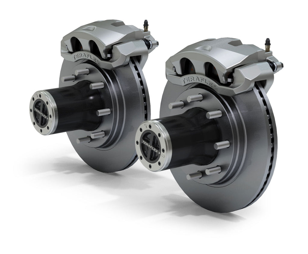 Jeep JK Front 8-Lug Full-Float Locking Hub Conversion Kit and Big Brake Kit 07-18 Wrangler JK