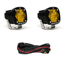 Load image into Gallery viewer, S1 Amber Wide Cornering LED Light with Mounting Bracket Pair Baja Designs