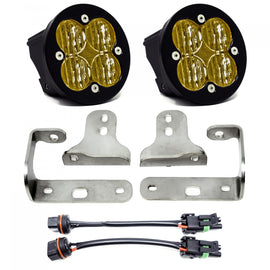 Jeep JL Fog Light Squadron-R SAE 18-Pres Wrangler JL Sport/Sport-S Fog Pocket Kit Amber Baja Designs