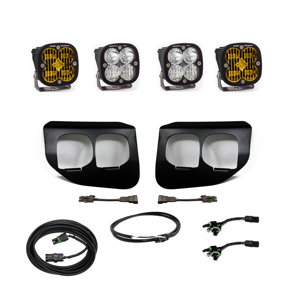 Ford Super Duty (20-22) Fog Lights FPK Amber SAE/Sport DC Baja Designs w/Upfitter Baja Designs