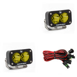 LED Work Light Amber Lens Work/Scene Pattern Pair S2 Sport Baja Designs