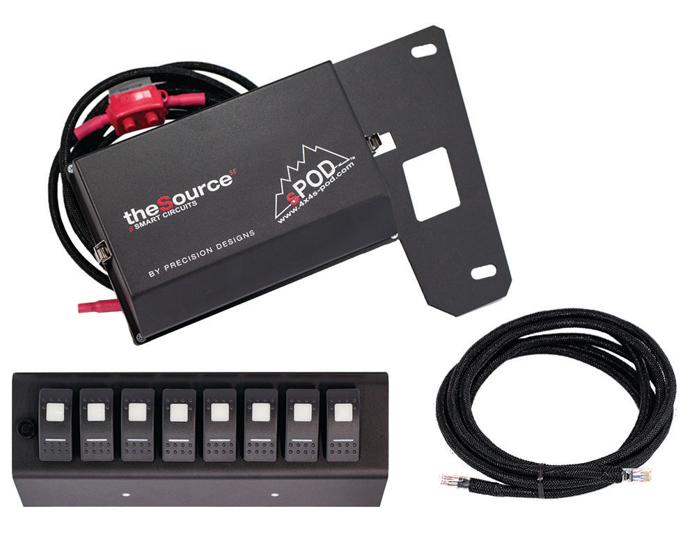 JK 8 Switch Panel And Source SE System 09-18 Wrangler JK Red LED