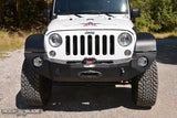 Jeep JK Full Front Bumper For 07-18 Wrangler JK With Winch Plate No Bull Bar Black Powdercoated Rigid Series