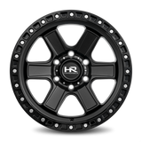 Aluminum Wheels H104 17x9 6x135 1 87.1 Matte Black-Black B/L Hardrock Offroad