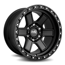 Aluminum Wheels H104 17x9 5x127 1 78.1 Matte Black-Black B/L Hardrock Offroad