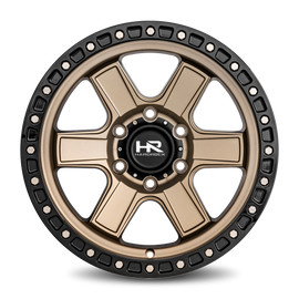 Aluminum Wheels H104 17x9 6x139.7 -12 108 Matte Bronze-Black B/L Hardrock Offroad