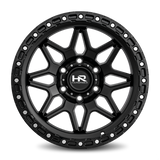 Aluminum Wheels H105 17x9 6x135 1 87.1 Matte Black-Black B/L Hardrock Offroad