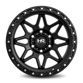Aluminum Wheels H105 17x9 6x135 -12 87.1 Matte Black-Black B/L Hardrock Offroad