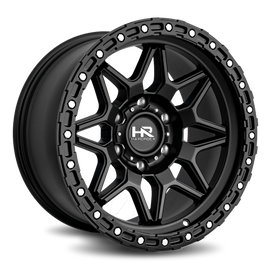 Aluminum Wheels H105 17x9 6x135 -12 87.1 Matte Black-Black B/L Hardrock Offroad