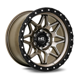 Aluminum Wheels H105 17x9 5x127 -12 78.1 Matte Bronze-Black B/L Hardrock Offroad
