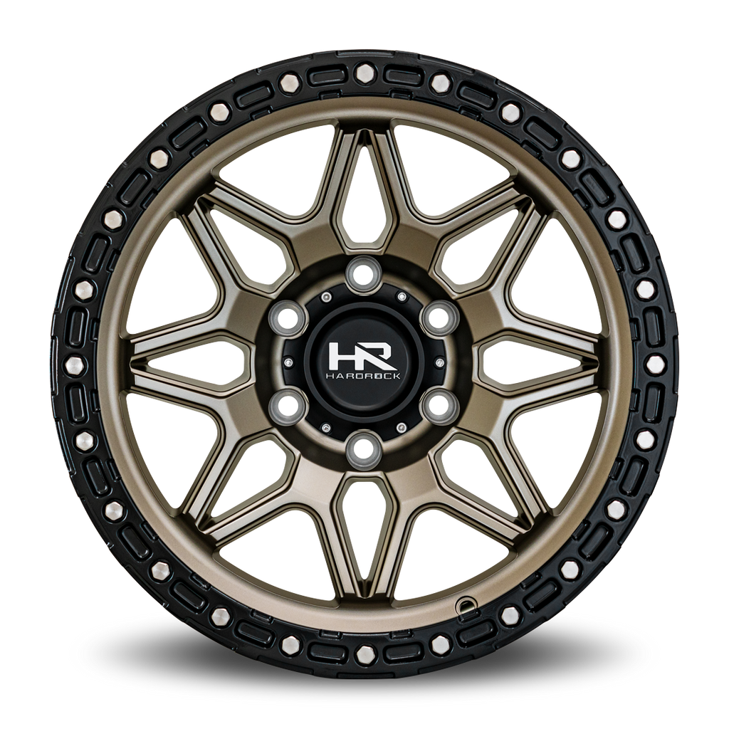 Aluminum Wheels H105 17x9 6x139.7 1 108 Matte Bronze-Black B/L Hardrock Offroad