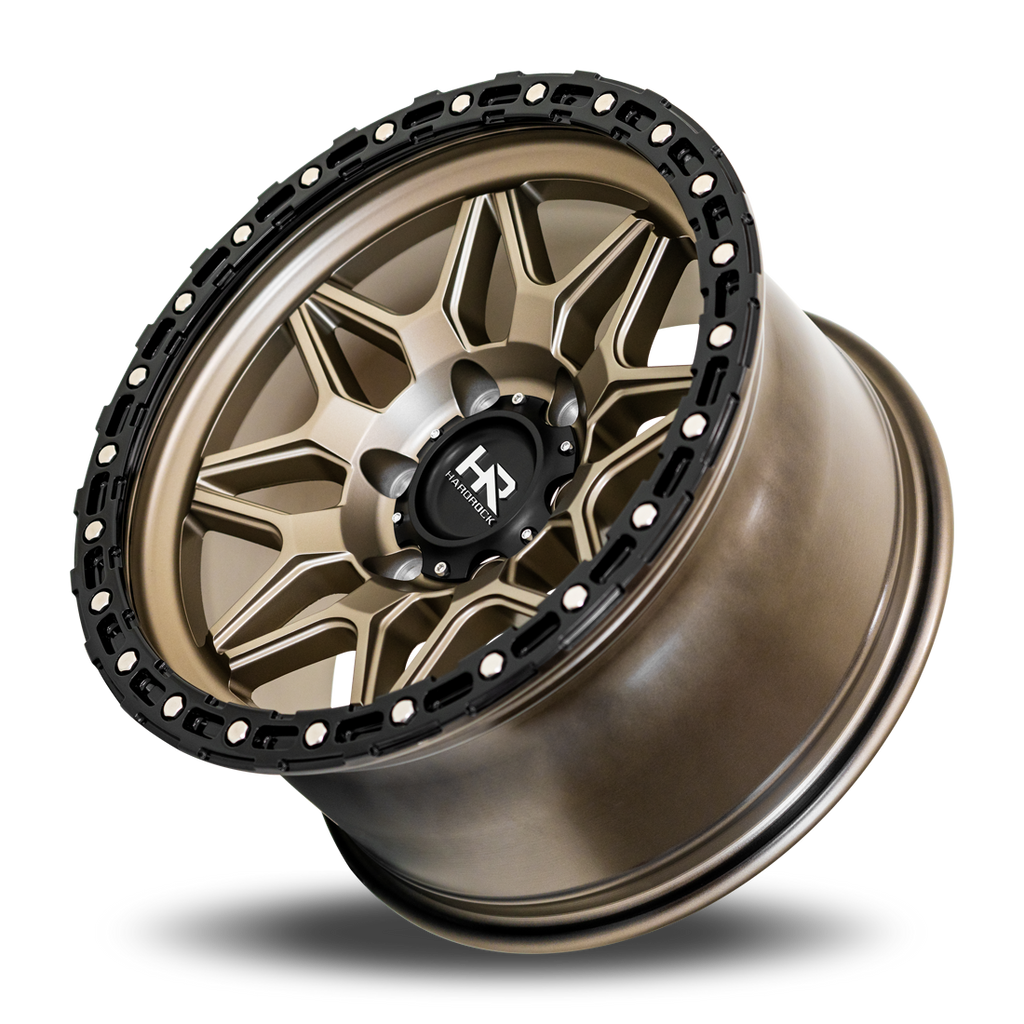 Aluminum Wheels H105 17x9 6x139.7 1 108 Matte Bronze-Black B/L Hardrock Offroad