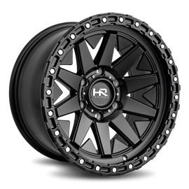 Aluminum Wheels H106 17x9 6x135 1 87.1 Matte Black-Black B/L Hardrock Offroad