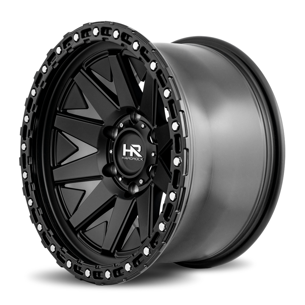 Aluminum Wheels H106 17x9 6x135 1 87.1 Matte Black-Black B/L Hardrock Offroad