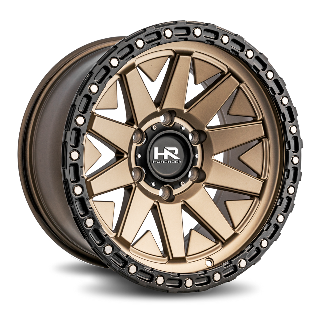 Aluminum Wheels H106 17x9 6x135 1 87.1 Matte Bronze-Black B/L Hardrock Offroad