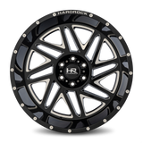 Aluminum Wheels Bones XPosed 22x12 6x135 -44 87.1 Gloss Black Milled Hardrock Offroad