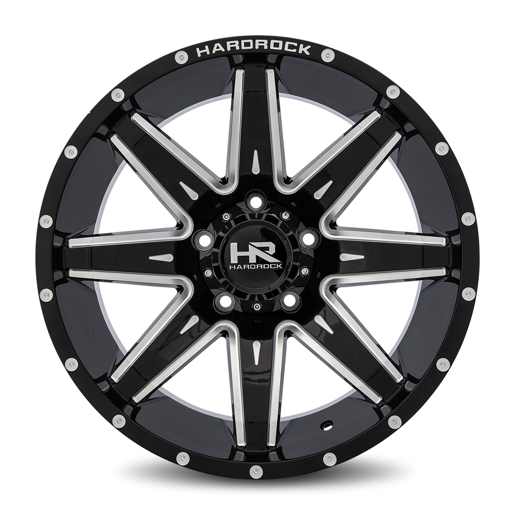 Aluminum Wheels Painkiller XPosed 20x10 5x150 -19 110.3 Gloss Black Milled Hardrock Offroad