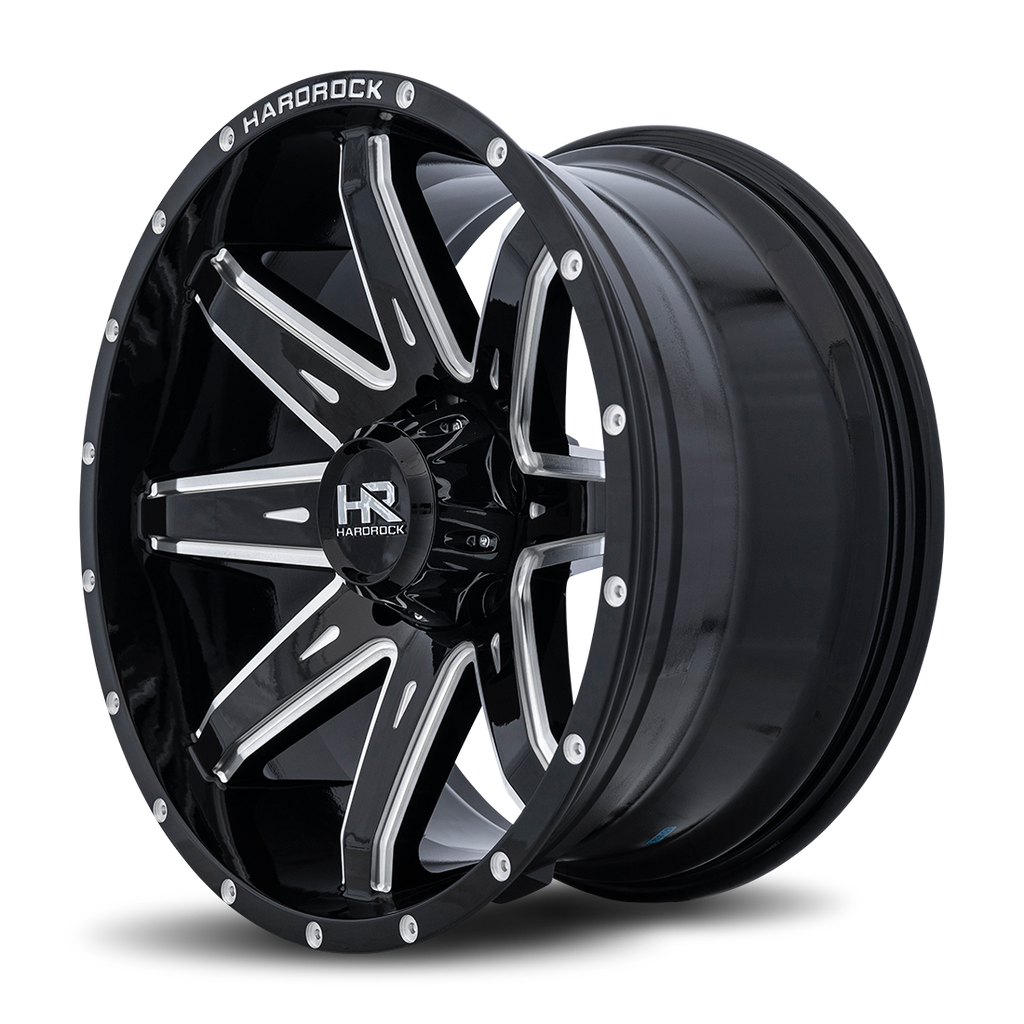 Aluminum Wheels Painkiller XPosed 20x10 5x139.7 -19 87 Gloss Black Milled Hardrock Offroad