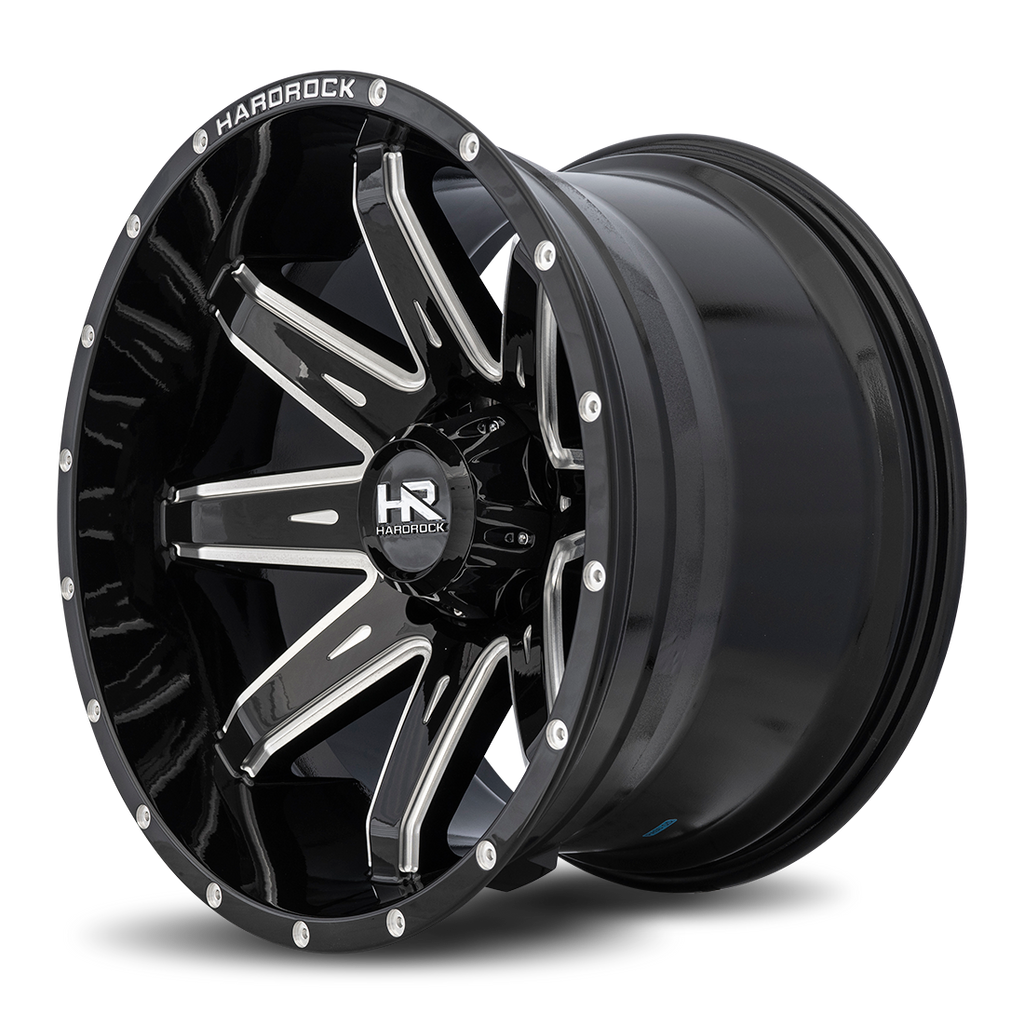 Aluminum Wheels Painkiller XPosed 20x12 6x135 -44 87.1 Gloss Black Milled Hardrock Offroad