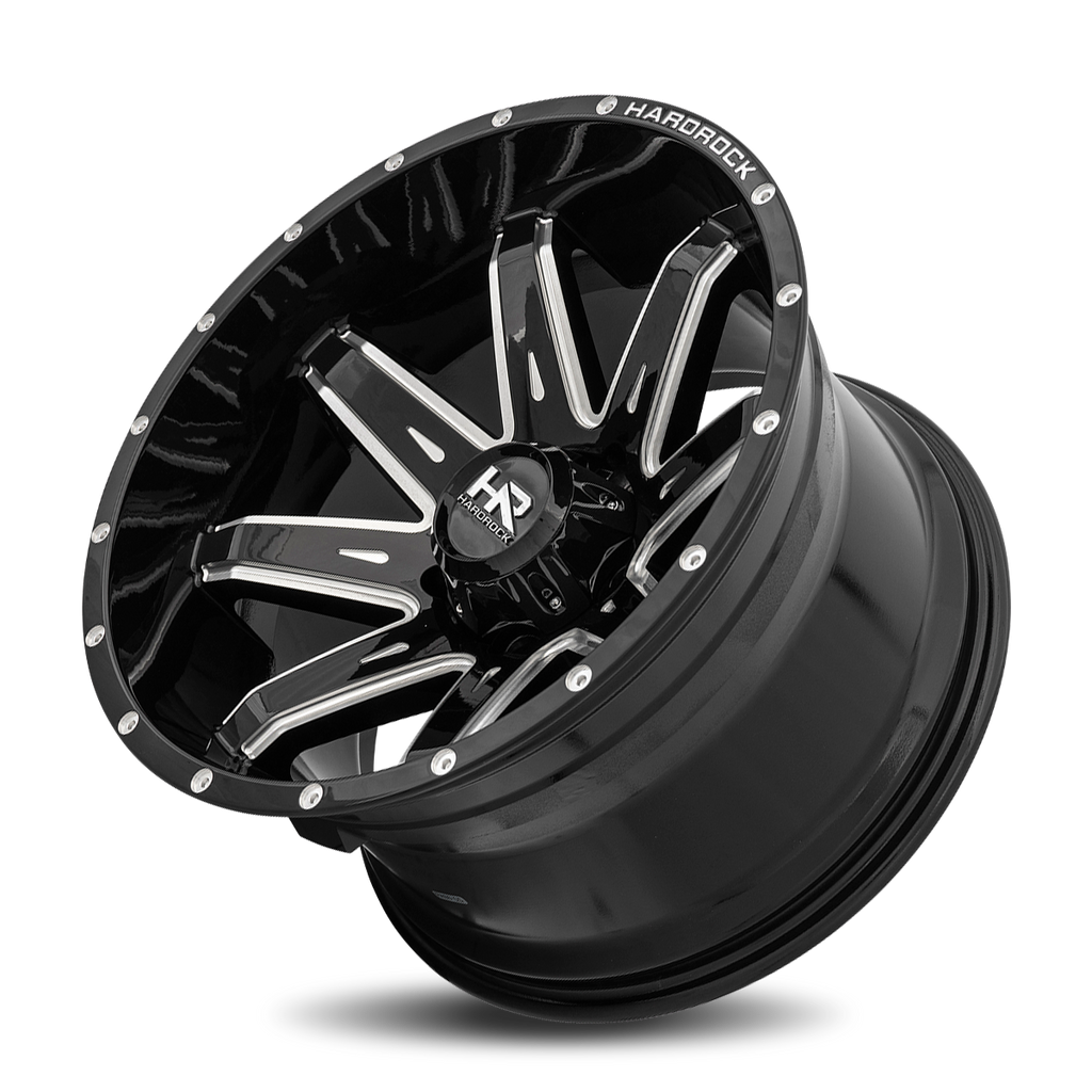 Aluminum Wheels Painkiller XPosed 20x12 6x135 -44 87.1 Gloss Black Milled Hardrock Offroad