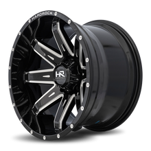 Load image into Gallery viewer, Aluminum Wheels Painkiller XPosed 20x12 5x150 -44 110.3 Gloss Black Milled Hardrock Offroad