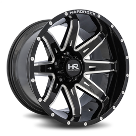 Aluminum Wheels Painkiller XPosed 20x12 8x180 -44 124.3 Gloss Black Milled Hardrock Offroad