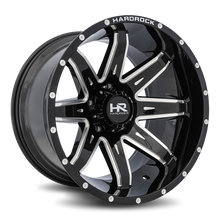 Load image into Gallery viewer, Aluminum Wheels Painkiller XPosed 20x12 8x165.1 -44 125.2 Gloss Black Milled Hardrock Offroad