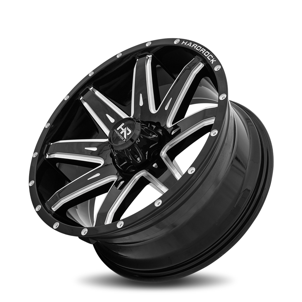 Aluminum Wheels Painkiller XPosed 20x9 6x120 0 66.9 Gloss Black Milled Hardrock Offroad