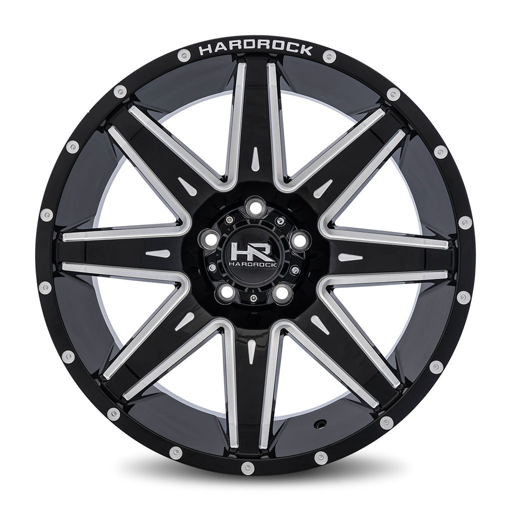 Aluminum Wheels Painkiller XPosed 20x9 5x150 0 110.3 Gloss Black Milled Hardrock Offroad