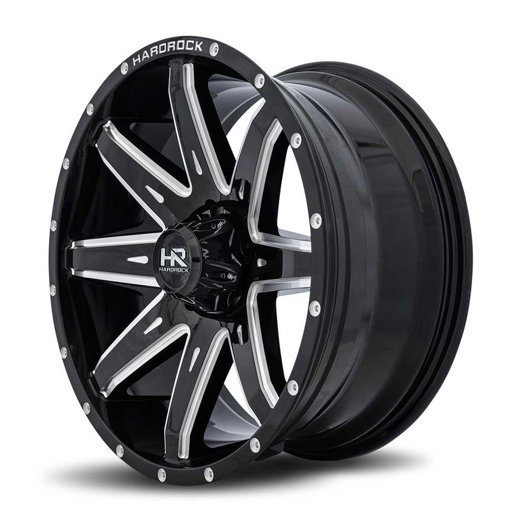 Aluminum Wheels Painkiller XPosed 20x9 5x150 0 110.3 Gloss Black Milled Hardrock Offroad