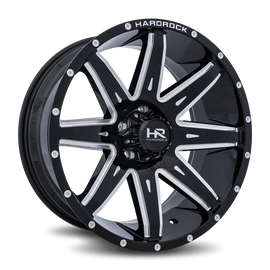 Aluminum Wheels Painkiller XPosed 20x9 8x170 0 125.2 Gloss Black Milled Hardrock Offroad