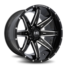 Load image into Gallery viewer, Aluminum Wheels Painkiller XPosed 22x12 6x135 -44 87.1 Gloss Black Milled Hardrock Offroad