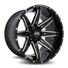 Load image into Gallery viewer, Aluminum Wheels Painkiller XPosed 22x12 6x139.7 -44 108 Gloss Black Milled Hardrock Offroad