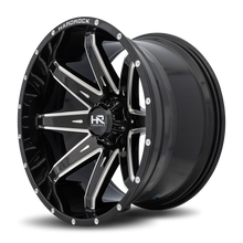 Load image into Gallery viewer, Aluminum Wheels Painkiller XPosed 22x12 6x139.7 -44 108 Gloss Black Milled Hardrock Offroad