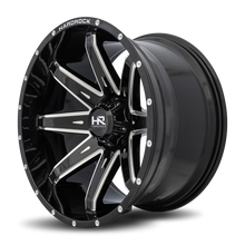 Load image into Gallery viewer, Aluminum Wheels Painkiller XPosed 22x12 5x139.7 -44 87 Gloss Black Milled Hardrock Offroad