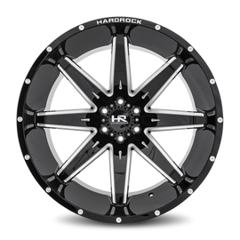 Aluminum Wheels Painkiller XPosed 24x14 5x139.7 -76 87 Gloss Black Milled Hardrock Offroad